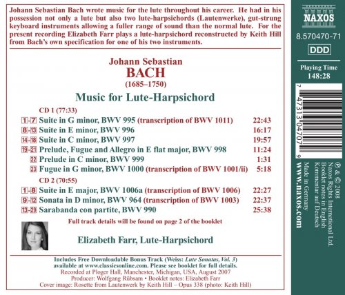 Elizabeth Farr - Bach: Music for lute-harpsichord (2008)