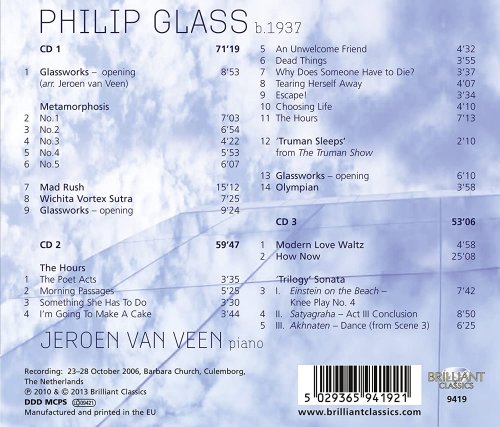 Jeroen Van Veen - Glass: Solo Piano Music (2013)