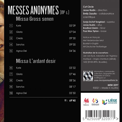 Cut Circle and Jesse Rodin - Messes anonymes: Missa Gross senen - Missa L'ardant desir (2021) [Hi-Res]