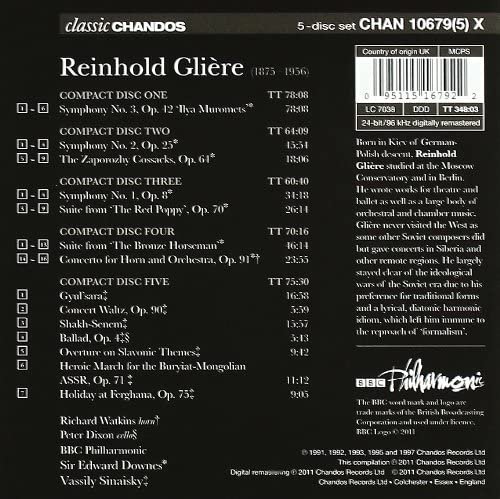 Peter Dixon, Richard Watkins, BBC Philharmonic - Gliere: Orchestral Works (2011)