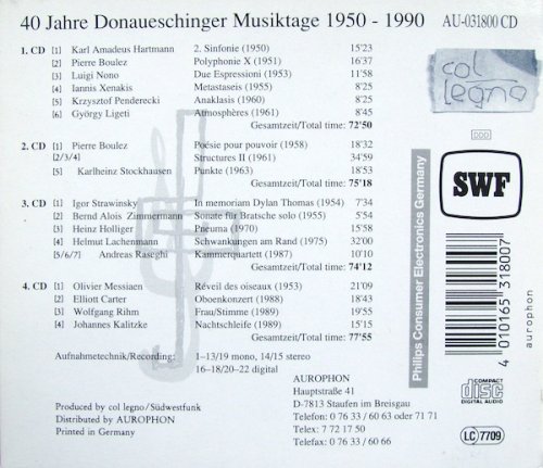 VA - 40 Jahre Donaueschinger Musiktage 1950-1990 (1993) [4CD Box-Set]