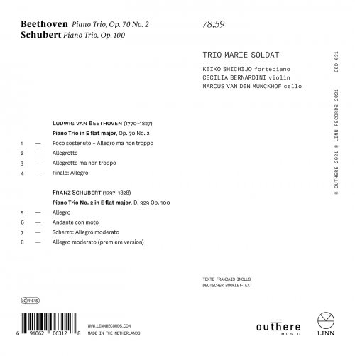 Trio Marie Soldat - Beethoven: Piano Trio, Op. 70 No. 2 & Schubert: Piano Trio Op. 100 (2021) [Hi-Res]