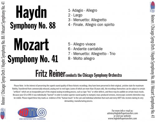 Fritz Reiner - Haydn: Symphony No. 88 & Mozart: Symphony No. 41 (1956, 1960) [2013] Hi-Res