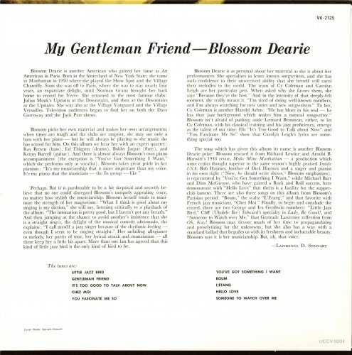 Blossom Dearie - My Gentleman Friend (1959/2004) (UCCV-9204, RE, RM, JAPAN) [CD-Rip]