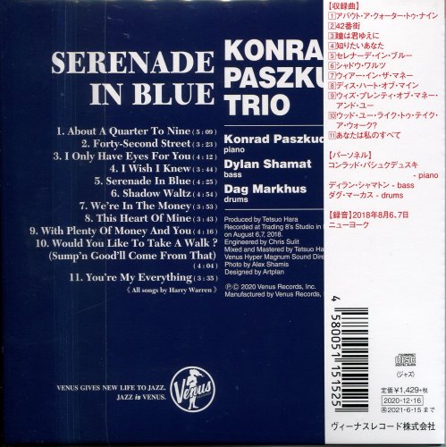 Konrad Paszkudzki Trio - Serenade In Blue: Harry Warren Song Book (2018) [2021]