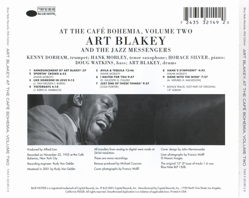 Art Blakey & The Jazz Messengers - At The Cafe Bohemia Vol. 2 (2001){RVG Edition}