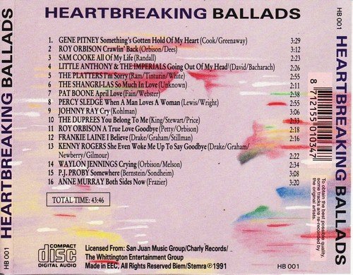 VA - Heartbreaking Ballads, Vol. 1 (1991) CD-Rip