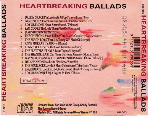 VA - Heartbreaking Ballads, Vol. 3 (1991) CD-Rip