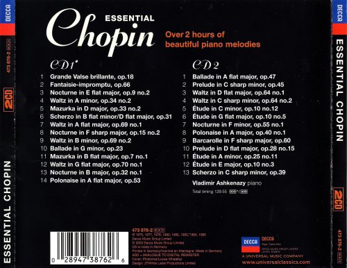 Vladimir Ashkenazy - Essential Chopin: Over 2 Hours Of Beautiful Piano Melodies (2003) CD-Rip