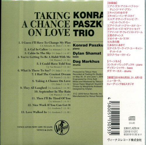 Konrad Paszkudzki Trio - Taking A Chance On Love (2017) [2019]