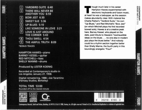 Hampton Hawes - Four! (1958) 320 kbps+CD Rip