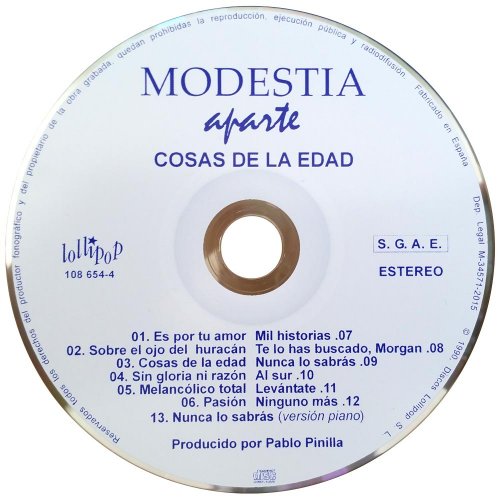 Modestia Aparte - Cosas de la Edad (2015 Digitally Remastered with Bonus Tracks) (1990/2015)