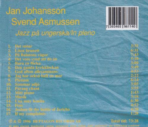 Jan Johansson & Svend Asmussen - Jazz Pa Ungerska/In Pleno (1996)