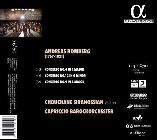 Chouchane Siranossian, Capriccio Barockorchester - Romberg: Violin Concertos (2020) CD-Rip
