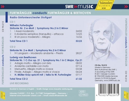 Radio-Sinfonieorchester Stuttgart, Wilhelm Furtwängler - Furtwängler conducts Furtwängler & Beethoven (2011)