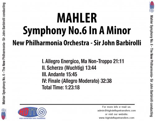 John Barbirolli - Mahler: Symphony No. 6 (1968) [2018] Hi-Res