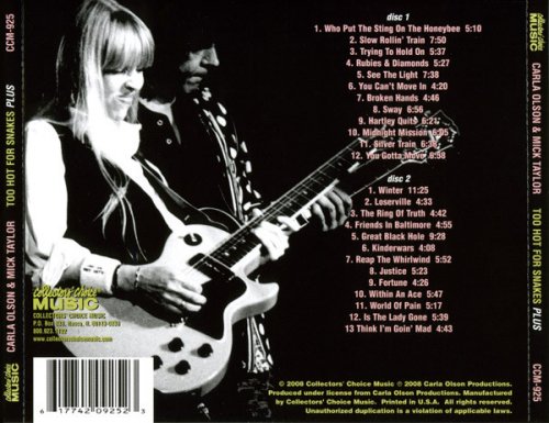 Carla Olson & Mick Taylor - Too Hot For Snakes Plus (2008)