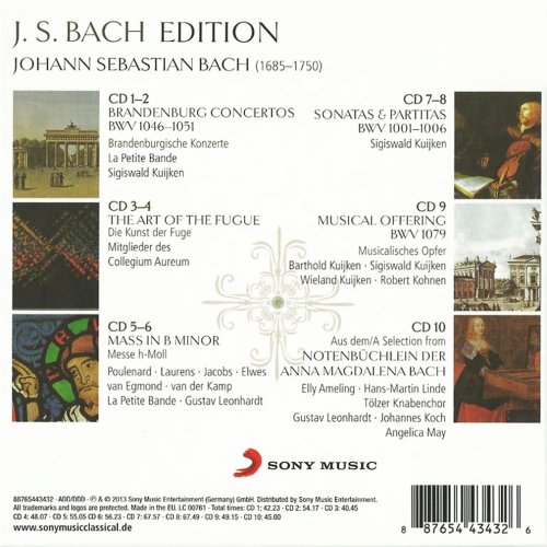 VA - J.S.Bach Edition: Brandeburg Concertos, Die Kunst der Fuge, Musicalisches Opfer, Mass in B minor, etc. (10 CD Box Set) (2013)