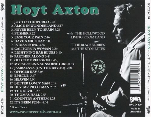 Hoyt Axton – Joy To The World / Country Anthem (Reissue) (1971/2001)