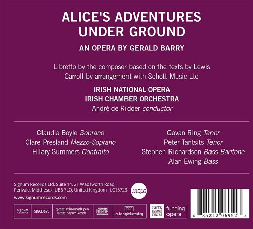 Irish National Opera, André de Ridder, Claudia Boyle - Barry: Alice's Adventures Under Ground (2021) [Hi-Res]