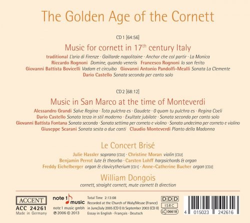 Julie Hassler, Christine Moran, William Dongois, Le Concert Brisé, William Dongois - The Golden Age of the Cornett (2013)