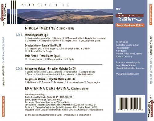 Ekaterina Derzhavina - Medtner, N.: Forgotten Melodies, Opp. 38 and 39 / Stimmungsbilder / 3 Pieces, Op. 31 / Sonaten-Triade (2008)