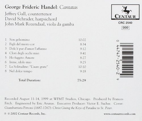 Jeffrey Gall, David Schrader, John Mark Rozendaal - Handel: Cantatas (2002)