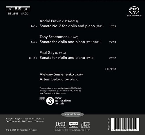 Aleksey Semenenko, Artem Belogurov - Crossroads: American Violin Sonatas (2021) [Hi-Res]