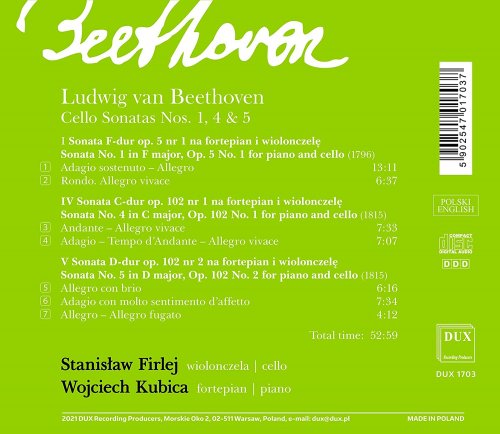 Stanisław Firlej, Wojciech Kubica - Beethoven: Cello Sonatas (2021) [Hi-Res]