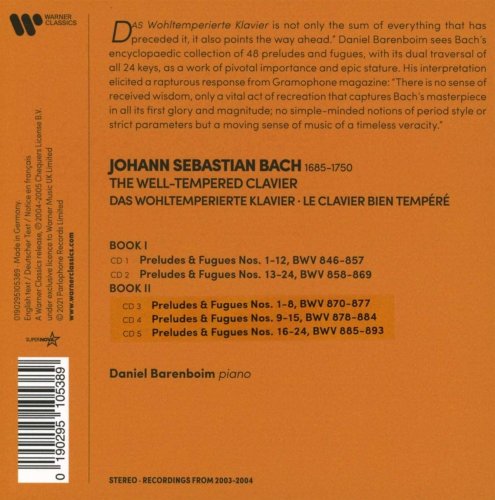 Daniel Barenboim - Bach: The Well-Tempered Clavier (2021)