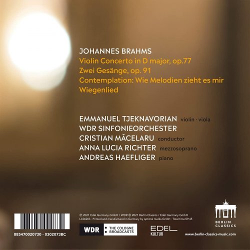 Emmanuel Tjeknavorian, Cristian Măcelaru & WDR Sinfonieorchester - Brahms: Violin Concerto & Songs (2021) [Hi-Res]