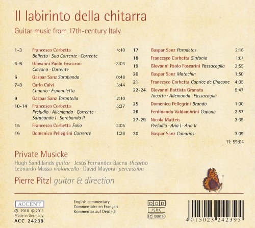 Pierre Pitzl, Private Musicke - Il labirinto della chitarra (Guitar Music from 17th century Italy) (2011)