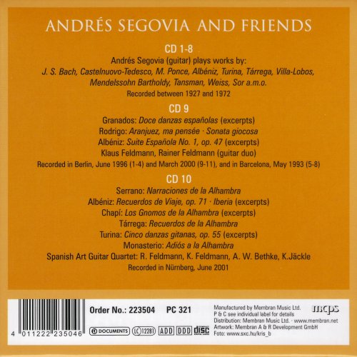 Andres Segovia - Andres Segovia And Friends (2002) [10CD Box Set]