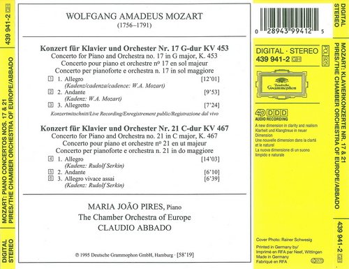 Maria João Pires, Claudio Abbado - Mozart: Piano Concertos Nos. 17 & 21 (1995) CD-Rip