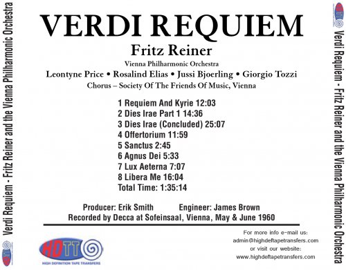 Fritz Reiner - Verdi: Requiem (1960) [2018] Hi-Res