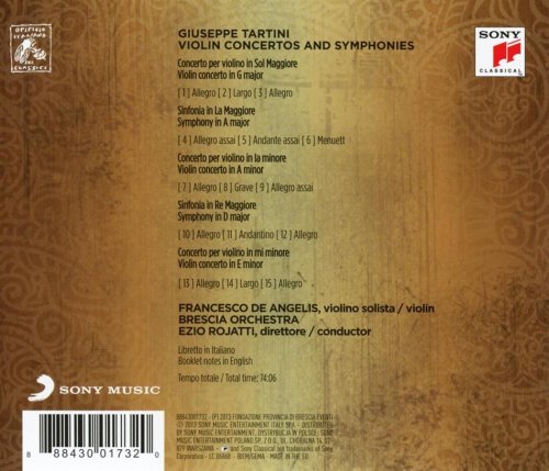 Ezio Rojatti, Brescia Orchestra - Tartini: Violin Concertos and Symphonies (2013)