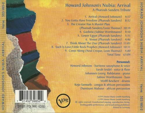 Howard Johnson’s Nubia - Arrival: A Pharoah Sanders Tribute (1995) Cd Rip