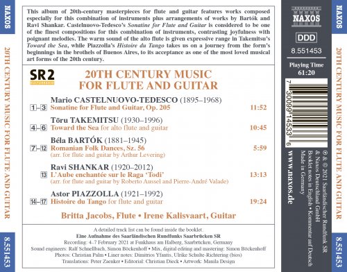 Britta Jacobs & Irene Kalisvaart - 20th Century Music for Flute & Guitar (2021) [Hi-Res]