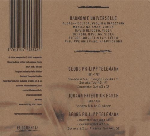 Harmonie Universelle, Florian Deuter - Telemann & Fasch: Harmonie Universelle (2005) [Hi-Res]