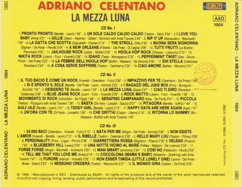 Adriano Celentano - La Mezza Luna (3CD Box Set) (1990)