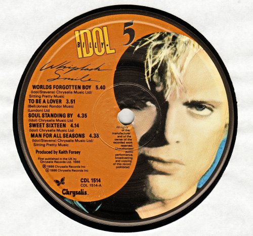 Billy Idol – Whiplash Smile (1986) LP