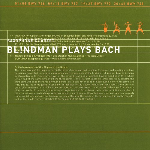 Bl!ndman Saxophone Quartet - Bl!ndman Plays Bach (2000) Hi-Res