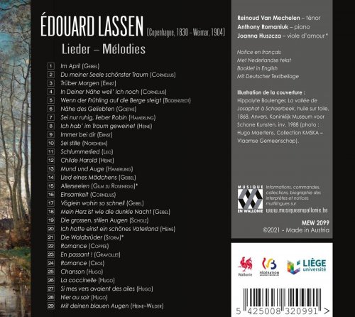 Reinoud Van Mechelen and Anthony Romaniuk - Édouard Lassen: Lieder - Mélodies (2021) [Hi-Res]