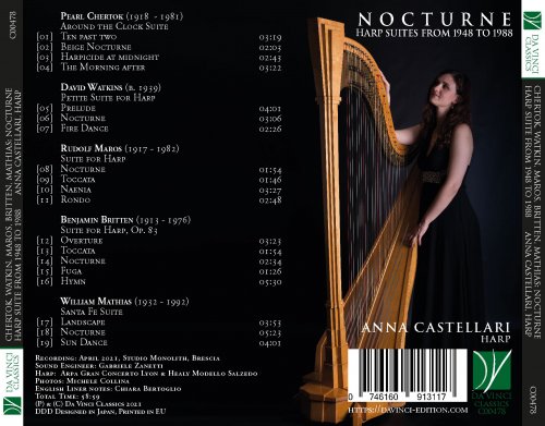 Anna Castellari - Chertok, Watkins, Maros, Britten, Mathias: Nocturne (Harp Suites from 1948 to 1988) (2021)