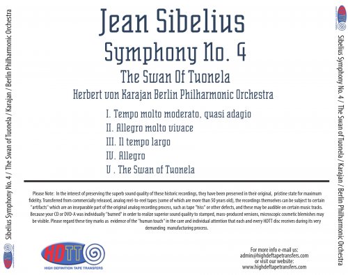 Herbert von Karajan - Sibelius: Symphony No. 4, The Swan of Tuonela (1966) [2015] Hi-Res