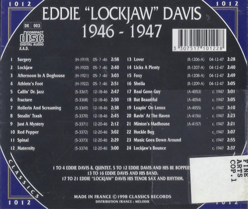 Eddie "Lockjaw" Davis - The Chronological Classics: 1946-1947 (1998)