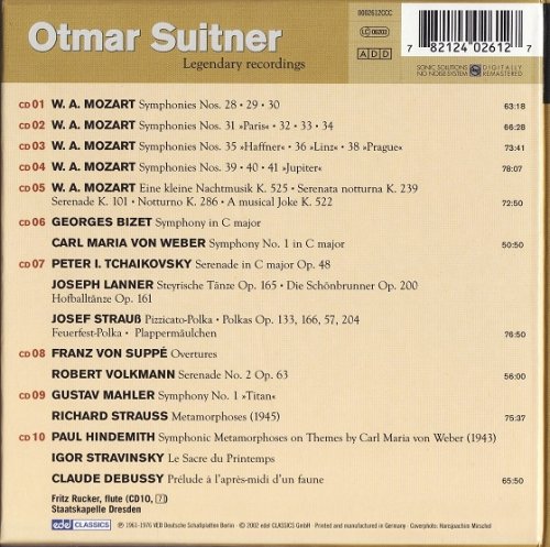 Otmar Suitner - Legendary Recordings: Mozart, Bizet, Tchaikovsky, Lanner, Hindemith, Stravinsky (2006) [10CD Box Set]