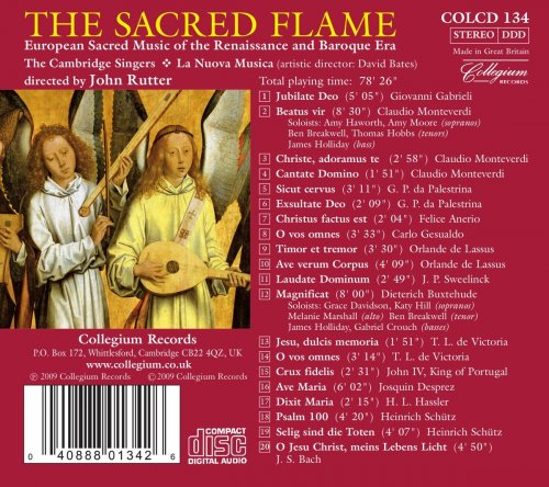 The Cambridge Singers - Choral Concert: Cambridge Singers - Gabrieli, G. / Monteverdi, C. / Palestrina, G.P. Da / Lasso, O. Di / Sweelinck, J.P. (The Sacred Flame) (2009)