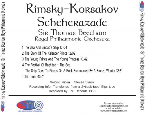 Thomas Beecham - Rimsky-Korsakov: Scheherazade (1958) [2017] Hi-Res