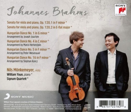 Nils Mönkemeyer, William Youn, Signum Quartett - Brahms: Viola Sonatas, Op. 120 (2015)